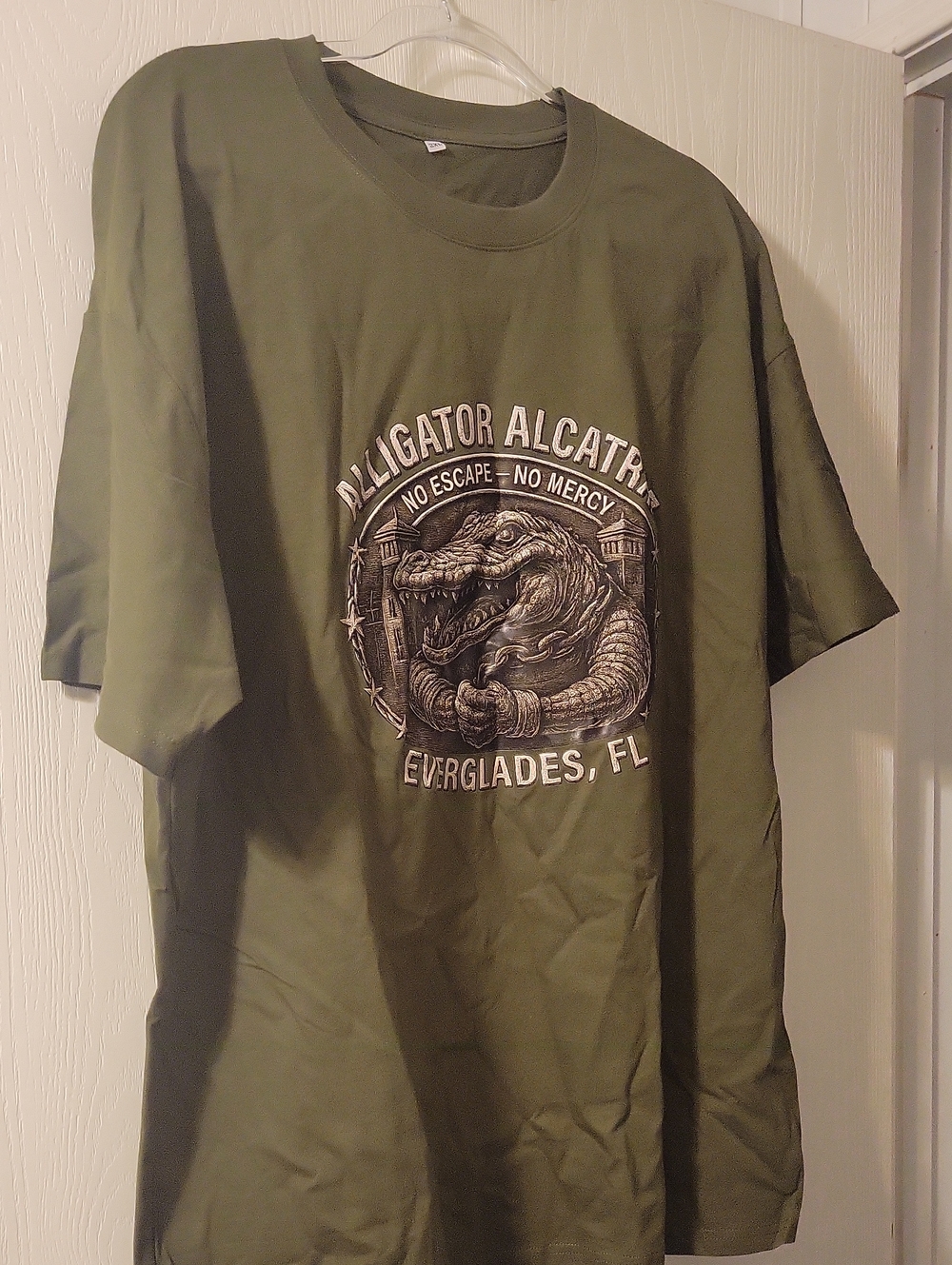 New Alligator Alcatraz Everglades Florida OD Green T-Shirt